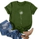 thumbnail image 1 of Puntoco Mujeres Casual Carta Impresión Mangas Cortas O-Cuello Camiseta Suelta Blusa tops Puntoco Puntoco-3239, 1 of 5