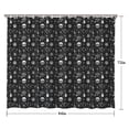 thumbnail image 5 of Black White Gothic Skull Hand Eye Pattern Shower Curtain 84"x72" ,Bathroom Decorative Shower Curtains Set with 12 Hooks,Modern Waterproof Washable Shower Curtain, 5 of 6