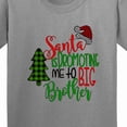 thumbnail image 4 of Inktastic Santa is Promoting Me to Big Brother Green Plaid Tree Youth T-Shirt, 4 of 5