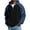 Blue, variant on Mens Hoodies Pullover Quarter Zip Casual Long Sleeve Drawstring Waffle Knit Hooded Sweatshirt with Pocket Dark Blue S