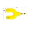 thumbnail image 3 of Bearachild Adaptador de Audio de 3,5mm tipo U 2 en 1 conveniente conector estéreo convertidor de sonido externo micrófono accesorios de Cables de audio/vídeo amarillo, 3 of 6
