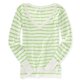 thumbnail image 1 of Suéter tejido a rayas Aeropostale para mujer verde extragrande, 1 of 2