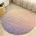 thumbnail image 4 of Mermaid Fish Scales Round Rugs -Washable Non-Slip Small Round Area Rug Throw Soft Circle Rugs for Bedroom, Modern Print Indoor Carpet for Entryway Sofa Living Room, 4 of 6