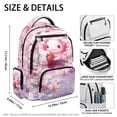 thumbnail image 4 of FKELYI Pink Cherry Flower Strawberry Print 17 Inch Schoolbag for Kids Backpack School Bookbag Lightweight Travel Rucksack Casual Daypack with Multi-Pockets for Girls, 4 of 7