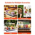 thumbnail image 6 of KFFKFF Chilled Condiment Server Caddy with 5 Compartments, Ice-Cooled Serving Tray with Individual Lids, Plastic Garnish Organizer for Taco Bars, Parties, Home, and Restaurant Use, 6 of 9