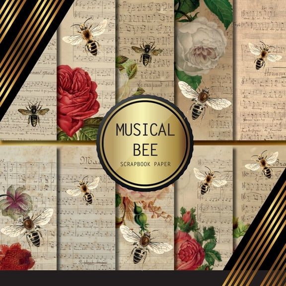 Scrapbook Paper: Musical Bees: Double Sided Craft Paper For Card Making, Origami & DIY Projects Decorative Scrapbook, (Paperback)
