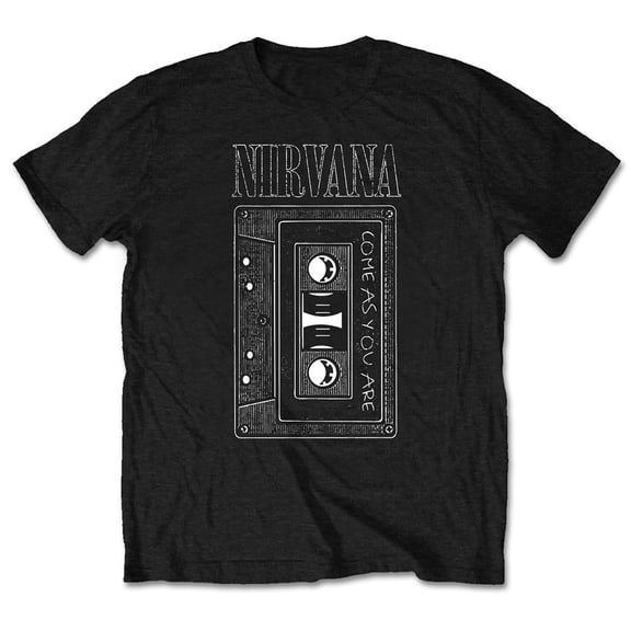 Men's Nirvana As You Are Tape Slim Fit T-shirt Small Black
