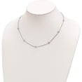 thumbnail image 3 of Sterling Silver Rhodium-Plated 9-Station Cz Polished Necklace (18 X 1.28) Made In China qg4283-18, 3 of 5