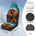 thumbnail image 7 of Pzuqiu Sunflowers Cow Front Car Seat Covers Anti-Slip Elastic Fabric Car Seat Protector Front Seats Only Soft Comfortable Automotive Interior Covers Universal Fit for SUV Sedans, 7 of 7
