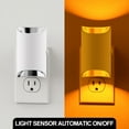 thumbnail image 4 of LOHASLED Set of 2 White & Chrome Amber Night Light with Sliding Dimmer, 4 of 7