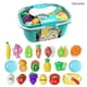 thumbnail image 4 of Play Play Kit de alimentos con cesta de comestibles Verduras de frutas Cocina Pretend Toy Andddlers Navidad Regalos de Acción de Gracias Suministros 21 piezas Inevent FN001085-01, 4 of 6