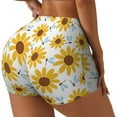 thumbnail image 1 of Fotbe Sunflowers Shorts Sin Costuras – Shorts Deportivos de Cintura Alta para Mujer, Elásticos para Gimnasio, Yoga, Running o Ciclismo-Small, 1 of 8