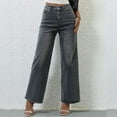 thumbnail image 4 of Women's Ultra Soft Mid-Rise Wide Leg JeansDark Gray XL, 4 of 4