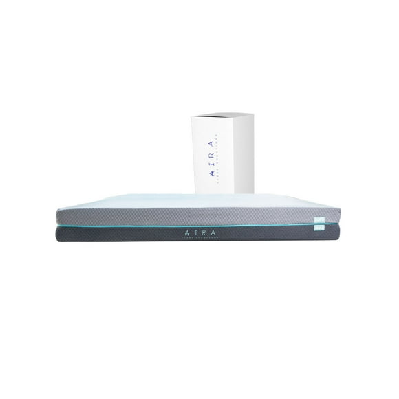 Colchón en Caja Aira Matrimonial Memory Foam Doble Vista 2 en 1 Anti acaros Cool Gel