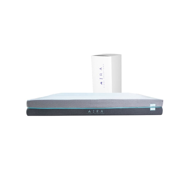 Colchón en Caja Aira Matrimonial Memory Foam Doble Vista 2 en 1 Anti acaros Cool Gel