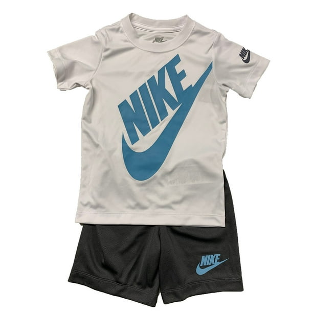 Nike Nike Little Boys' 2 Piece Tee & Short Set, Just Do It, White