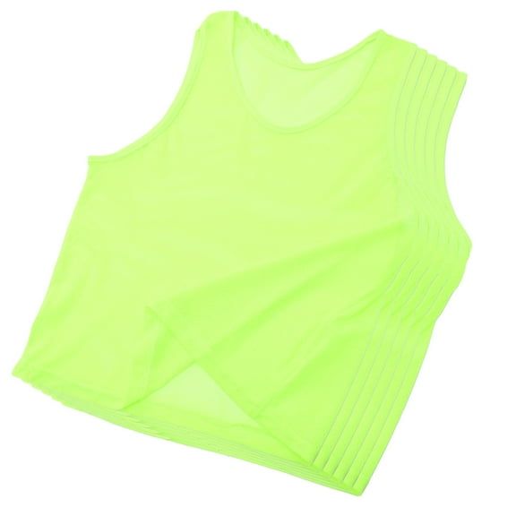 BESTYASH 6Pcs Quick Drying Green Soccer Training Vests Lightweight Football Pinnies