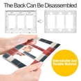 thumbnail image 4 of Yayeee Rocker Switch Wall Plate 2-Gang 4.7"x4.6" Home Decorative Outlet Cover, Vibrant Red Tartan Pattern, 4 of 6