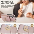 thumbnail image 4 of Phone Case for Samsung Galaxy S24 Plus S24+ 5G Wallet Cover with Tempered Glass Screen Protector and RFID Blocking Ring Stand Credit Card Holder Cell S24plus 24S + S 24 24+ Women Men Rose Gold, 4 of 12