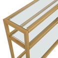 thumbnail image 4 of Contemporary Home Living 3-Tier Rectangular Glass Top Console Table - 42" - Gold Finish, 4 of 4
