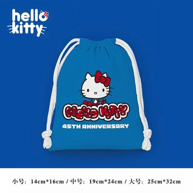 Pochacco Drawstring Pocket Storage Bag Cute Sanrio Cartoon Print Waterproof Ladies Girl Portable Folding Bag Drawstring Bag Gift