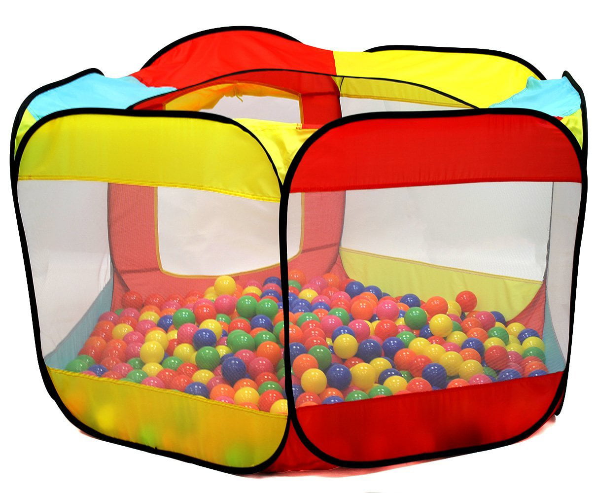 100 Pack Pit Balls Multi Coloured Crush Proof for Indoor & Outdoor Play 
