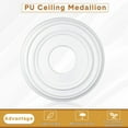thumbnail image 3 of Lsupdaol 1 Pieces Lighting PU Ceiling Medallion Ceiling Fan Cover Plate Medallion for Home Light Fixtures Trim, 12 Inch Od x 3.5 Inch ID(White), 3 of 8