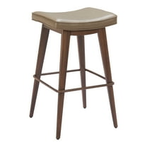 Divat Barstool Taupe & Walnut Barstool, Modern Style, Plush and durable faux leather fabric, Plywood, Indoor Bar