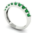 thumbnail image 2 of 1.81 ct Brilliant Round Cut Simulated Emerald 14k White Gold Stackable Band SZ 5.25, 2 of 6