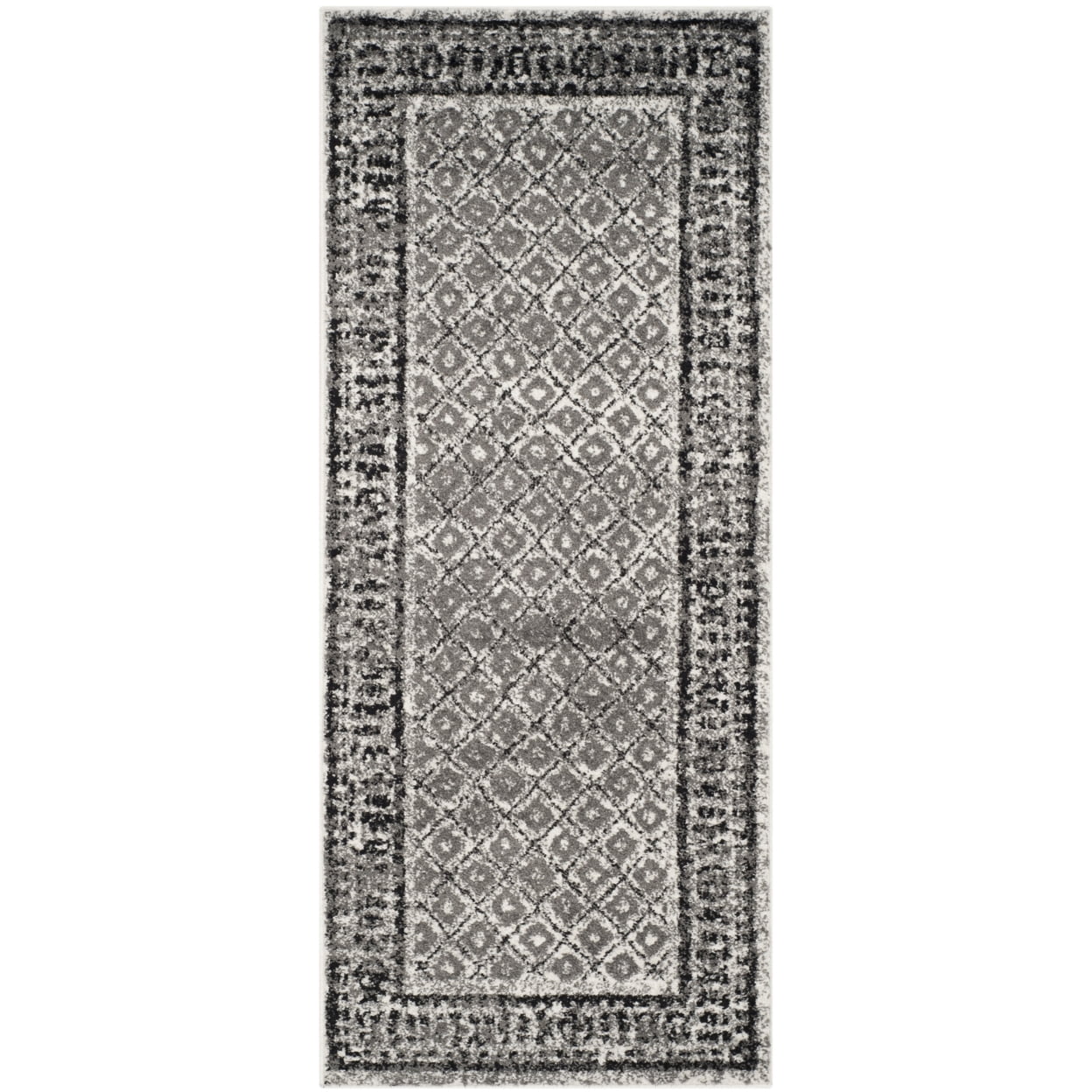SAFAVIEH Adirondack Royston Traditional Area Rug, Ivory/Silver, 8' x 8' Round