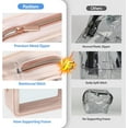 thumbnail image 6 of TSA Approved Toiletry Bag - 2 Pack Upgrade Color-Edged Clear Makeup Bag, Clear Toiletry Bag For Traveling Fits Various Storage Needs, Pink (2 Sizes), 6 of 19