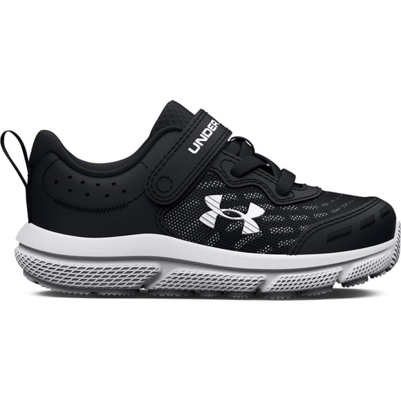 Zapatos Under Armour Infant Assert 10 para niños, negro/blanco/blanco