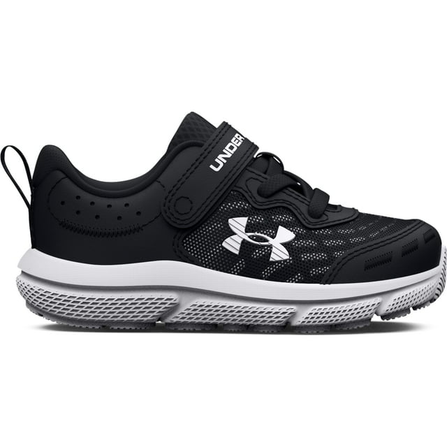 Zapatos Under Armour Infant Assert 10 para niños, negro/blanco/blanco