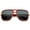 Red-Gold / Smoke, variant on sunglassLA Unisex Classic Flat Top Metal Accented Temples Square Aviator Glasses 56mm (Clear-Silver / Lavender) - 56mm