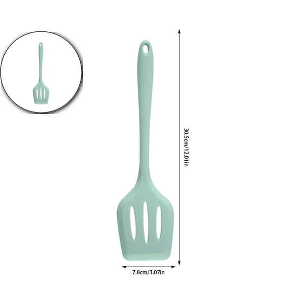 Silicone Cooking Spatula Slotted Heat Resistant Kitchen Utensils, Small Silicone Slotted Spatula for Fish, Eggs, Pancakes