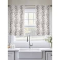 thumbnail image 4 of Black Botanical Sheer Curtains 54 Inch Length 2 Panels Set, Farmhouse Spring Summer Branch Voile Window Treatment Rod Pocket Short Kitchen Curtains Drapes for Bedroom 52"x54"x2, 4 of 7