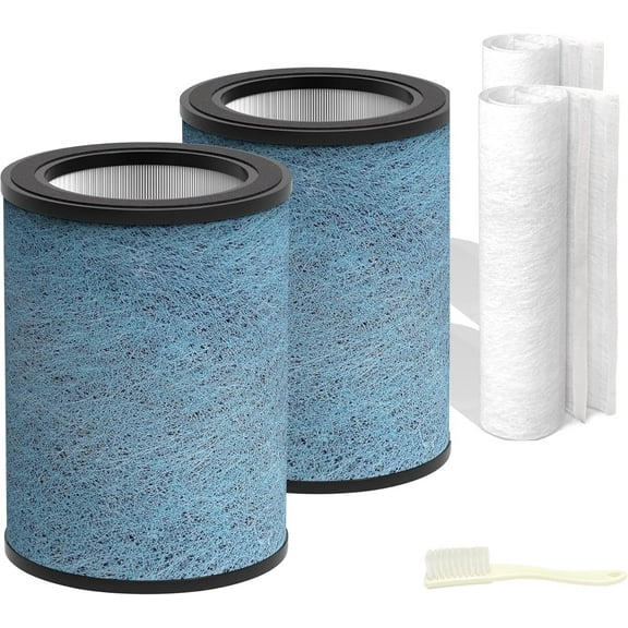 HP302 Neverchange Replacement Filter Compatible with Shark HP302 HP301 HP201 HP202 UA205 AP1000 HC501 HC502 Air Purifier MAX, 4-in-1 H13 Grade True HEPA Filter, Part # HE2FKBAS, HE2FKBASMB,HE3FKPET