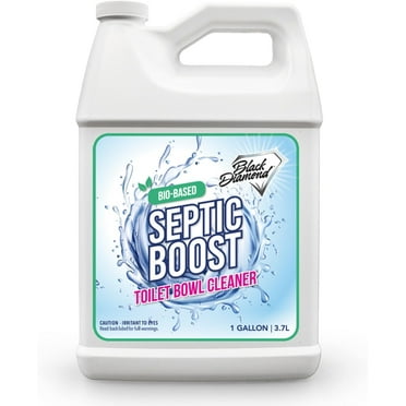 Septic Boost Septic Safe Toilet Bowl Cleaner - Acid-Free Toilet Cleaner with Enzymes for Septic Tank Treatment - Effective Cleaning & Deodorizing Bio-Based Liquid Toilet Bowl Cleaner (1-Gallon)