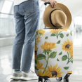 thumbnail image 2 of White Sunflower Green Leaf Pattern Luggage Cover Fashion Suitcase Cover Baggage Covers Fit 25-28 Inch Luggage (Go Travel), 2 of 5