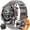 SILVER, variant on Smart Watch for Men, 1.43" HD Touchscreen, Bluetooth Calling (Answer/Make Calls), 100+ Sports Modes, 10-Day Standby, IP67 Waterproof, Fitness Tracker Compatible with Android & iPhone (3 Strap)