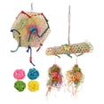 thumbnail image 4 of Juguetes Para Triturar Pájaros, Juguetes Para Buscar Alimento Para Pájaros, Hilos De Papel Coloridos, Campana Haning, Alivio De La Ansiedad, Higiénico Para Periquitos, Cotorras,, 4 of 7
