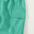 thumbnail image 7 of UngA Toddler Baby Boy Clothes Summer Outfits Short Sleeve Textured Knit Polo Shirt Shorts 2Pcs Infant Clothing Sets (Green,18-24 Months), 7 of 7
