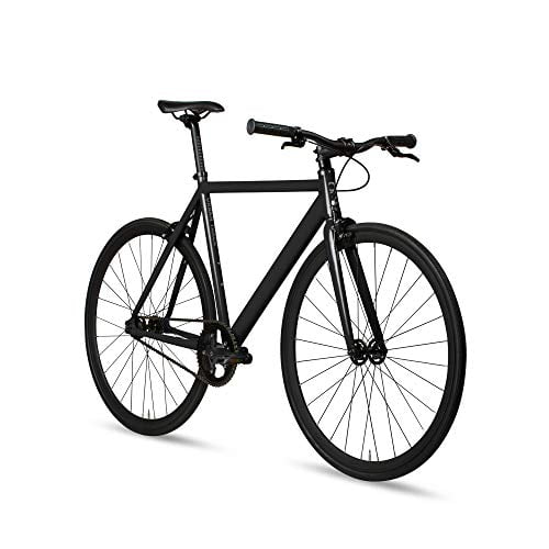 6KU Vélo de Piste Urbain Fixie à Vitesse Unique en Aluminium Noir Foncé, 49cm/XS