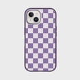 thumbnail image 1 of Caseco iPhone 15 Case With Mag-Safe - Purple Checkerboard, 1 of 1