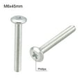thumbnail image 3 of Unique Bargains M6x45mm Phillips Head Machine Screws Zinc Plated Cross Screw Leather Fasteners Bolts Full Thread Carbon Steel 10Pcs, 3 of 4