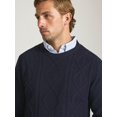 thumbnail image 4 of Chaps Men’s and Big Men’s Cable Knit Crewneck Sweater, Sizes S-2XL, 4 of 6