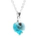 thumbnail image 1 of Collar Zvezda Heart color Turquoise plata .925 Zvezda ZCO-HEAR14-TURQ, 1 of 4