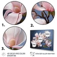 thumbnail image 3 of Designart "Magnolia Awakening in Pink and White" Floral Floater Framed Canvas Wall Art, 3 of 7