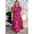 thumbnail image 4 of a.Jesdani Robe Maxi à Col Montant à Volants Coquette : Coupe Charmant Grande Taille, 4 of 8