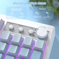 thumbnail image 5 of ZIYOULANG K100 99 Keys Gaming Membrane Wireless Keyboard with Media Knob,Tri-Mode BT/2.4GHz/USB-C,Side Printed Keys RGB Backlit Retro Cute Creamy Silent Computer Keyboard for MAC PC, 5 of 9